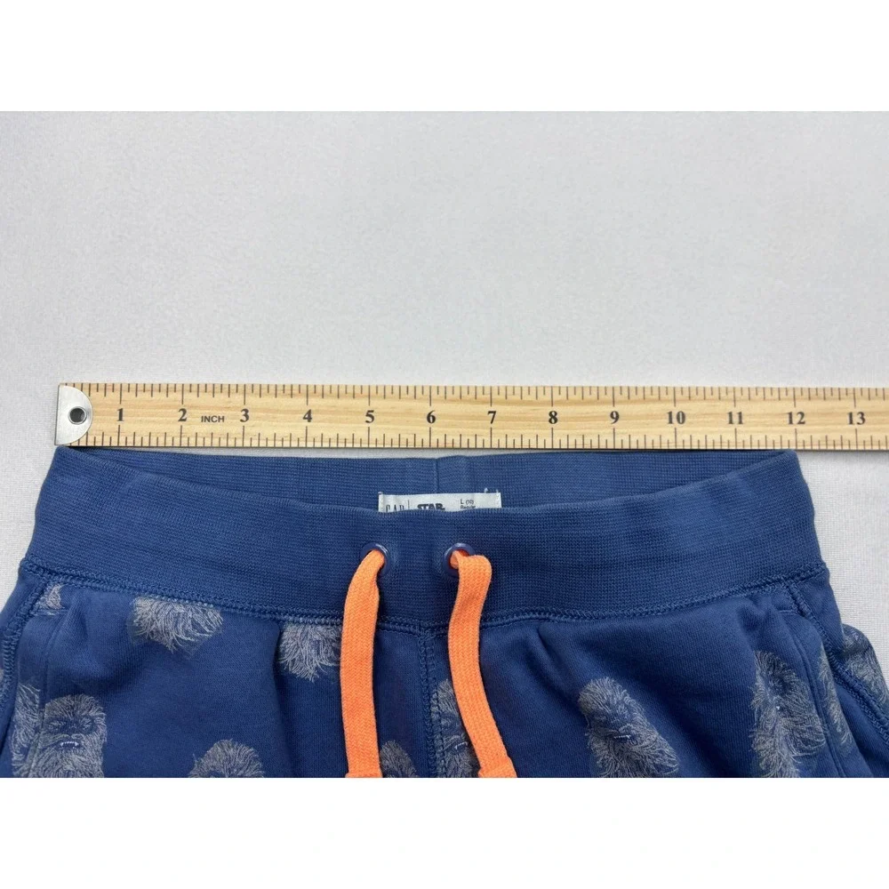 Gap Star Wars Chewbacca Shorts Boys Large L 10 Chrome Blue Fleece Sweatshorts